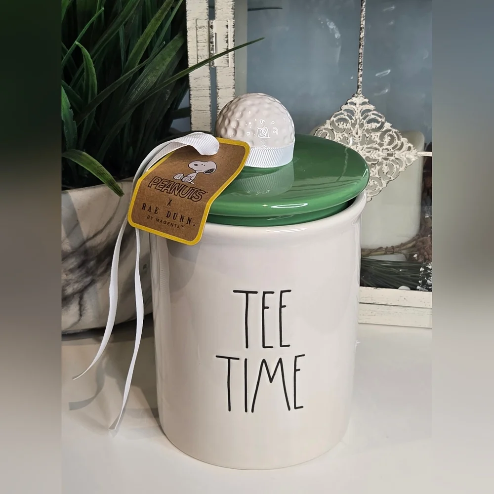 Rae Dunn x Peanuts "Tee Time" Tea Canister - Picture 2 of 4
